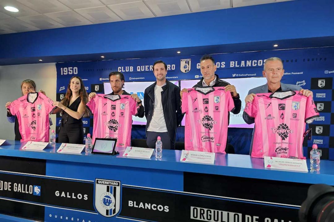 Jersey rosa de los Gallos Blancos contra el cáncer de mama