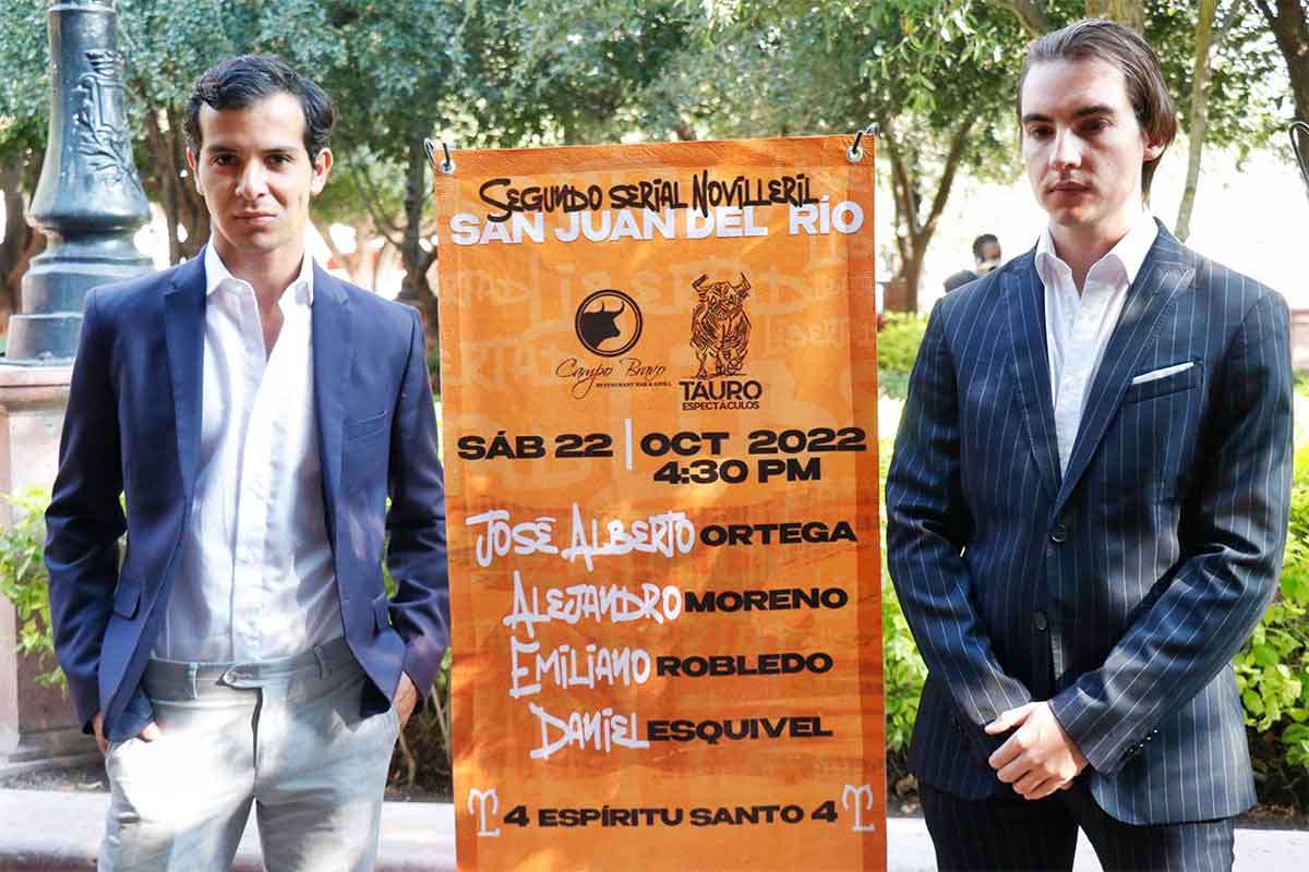 Daniel Esquivel y Alejandro Moreno son dos de los novilleros que participarán en la fecha 2 del SegundoSerial Novilleril San Juan del Río. / Foto: Isaí López.