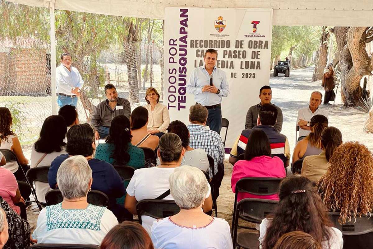 Se hizo un recorrido por las obras y se supervisó el avance en la rehabilitación integral de la Calzada de la Media Luna.