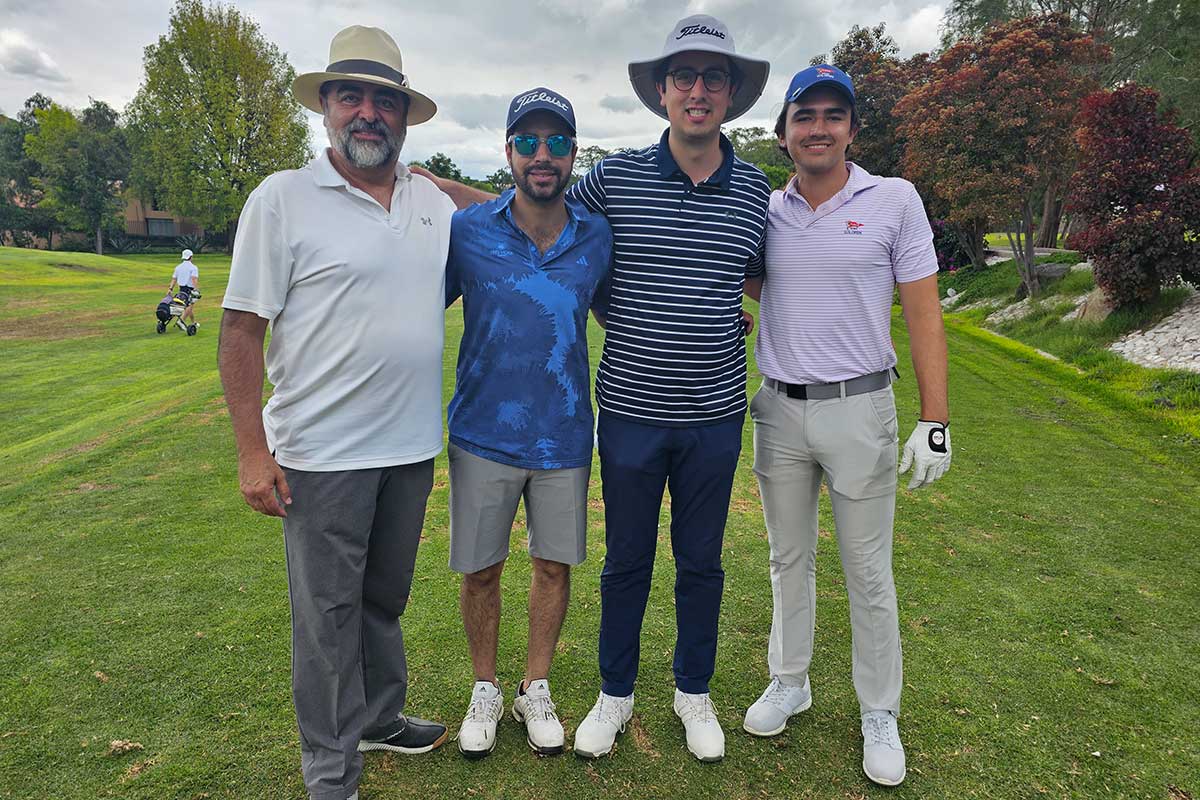 2 Torneo de golf 'El Bueno, el Malo y el Feo' del 2023. Alejandro Pedraza, Santiago González, Mauricio Pedraza y Fernán González.