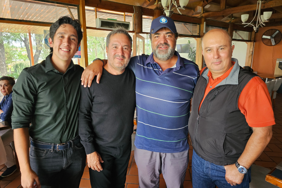 1 Torneo de Pavo en apoyo a los caddies. Fausto Macías, Jesús Macías, Sergio Mendoza y Eduardo Solano