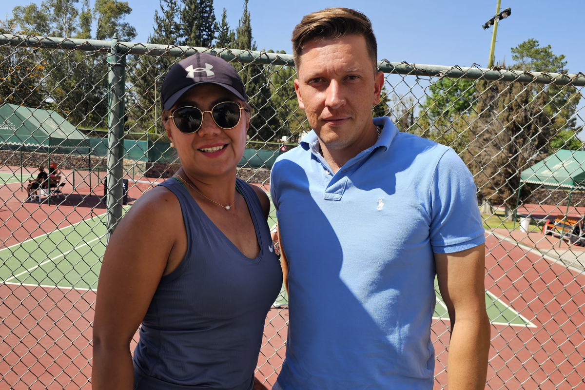 15 Torneo de tenis en San Gil. Nancy Aguilón y Luis Fernando Alcántara