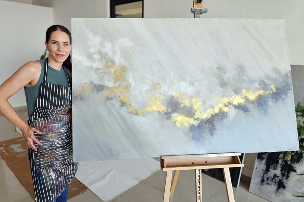 La pintora Jimena Romo es una artista plástica inscrita en el expresionismo abstracto